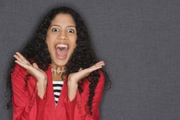 Excited woman