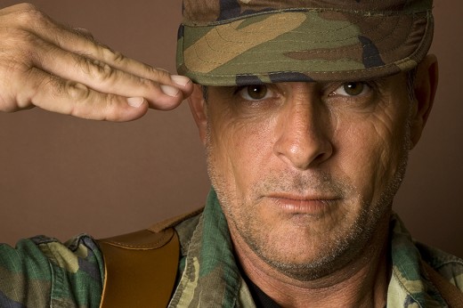Saluting Soldier